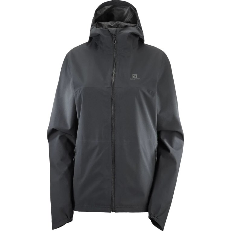 Black Salomon Essential Waterproof 2.5 L Women's Shell Jackets | IE UV3571